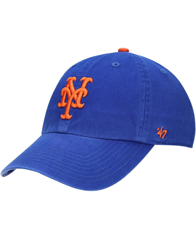 47 Brand Kids' Youth Boys And Girls ' Royal New York Mets Team Logo Clean Up Adjustable Hat