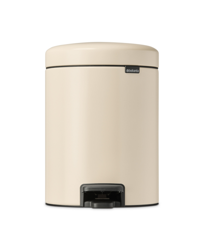 Brabantia New Icon Step On Trash Can, 1.3 Gallon, 5 Liter In Soft Beige
