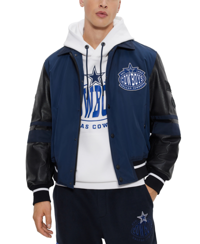 Hugo Boss Boss X Nfl Water-repellent Bomber Jacket With Collaborative Branding In Cowboys