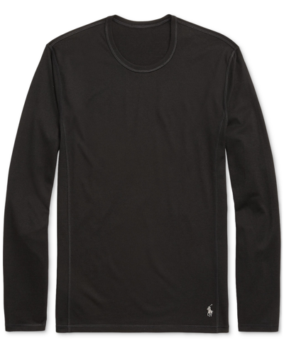 Polo Ralph Lauren Men's Long-sleeve Crewneck Shirt In Polo Black  Museum Grey Pp