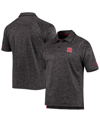 Colosseum Heathered Black Rutgers Scarlet Knights Down Swing Raglan Polo In Heathered Black