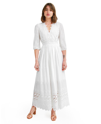 Belle & Bloom All Eyes On Me Midi Dress - White