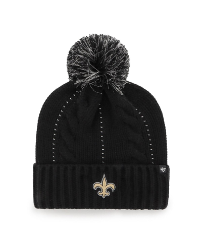 47 Brand Women's ' Black New Orleans Saints Bauble Cuffed Knit Hat With Pom