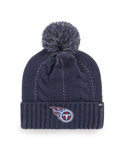 47 Brand Women's ' Navy Tennessee Titans Bauble Cuffed Knit Hat With Pom