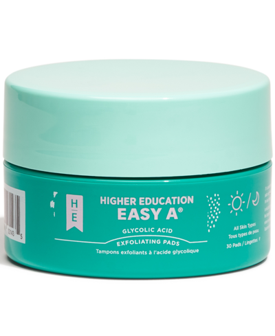 Higher Education Skincare Easy A Glycolic Acid Pads Travel Size, 30 Pads In No Color