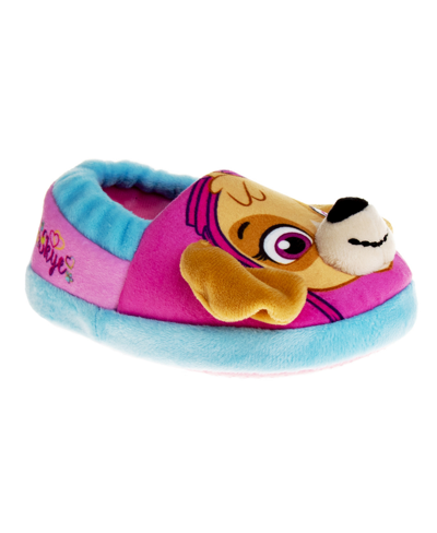 Nickelodeon Kids' Little Girls Paw Patrol Dual Sizes House Slippers In Pink,blue