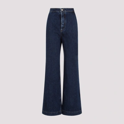 Loewe High-rise Wide-leg Jeans In Raw Denim