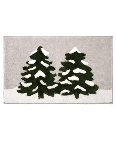 Avanti Winter Tree Bath Rug, 20" X 32" In Gray