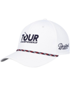 BARSTOOL GOLF MEN'S BARSTOOL GOLF WHITE TOUR CHAMPIONSHIP ROPE ADJUSTABLE HAT