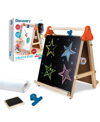 DISCOVERY 3-IN-1 TABLETOP DRY ERASE CHALKBOARD PAINTING ART EASEL, WOOD FRAME