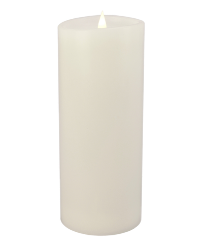 Seasonal Classic Motion Flameless Candle 4 X 10 In White