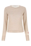 Golden Goose Distressed Fine-knit Jumper In Beige O Tan