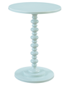 Convenience Concepts 17.75" Medium-density Fiberboard Palm Beach Spindle Table In Sea Foam Blue