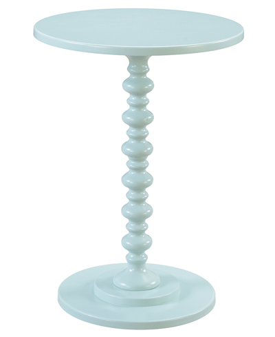Convenience Concepts 17.75" Medium-density Fiberboard Palm Beach Spindle Table In Sea Foam Blue