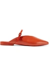 MERCEDES CASTILLO TALIS LEATHER POINT-TOE SLIPPERS