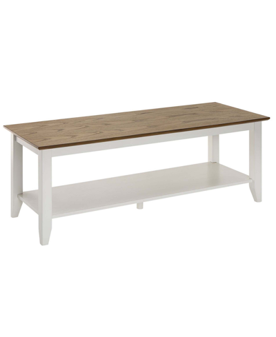 Convenience Concepts 48" Medium-density Fiberboard American Heritage Coffee Table In Driftwood,white