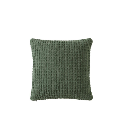 Sunday Citizen Snug Waffle Decorative Pillow, 20" X 20" In Moss