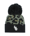 47 Brand Women's ' Green Lsu Tigers Bagheera Cuffed Knit Hat With Pom In Green