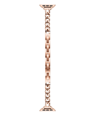 Posh Tech Unisex Skinny Nikki Stainless Steel Chain-link Band For Apple Watch Size- 42mm, 44mm, 45mm, 49mm In Rose Gold