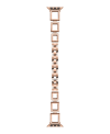 Posh Tech Unisex Journey Square Link Stainless Steel Band For Apple Watch Size- 42mm, 44mm, 45mm, 49mm In Rose Gold