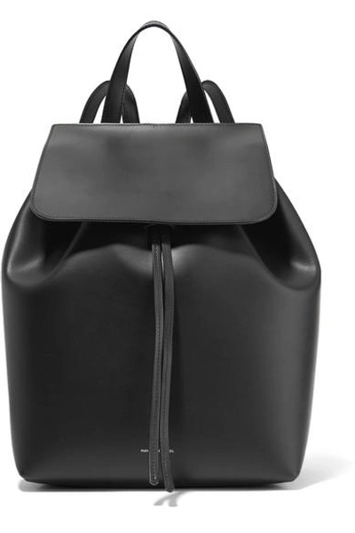 Mansur Gavriel Leather Backpack In Black