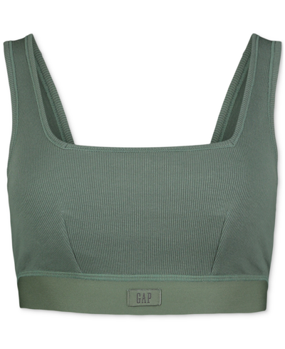 Gap Body Women's Logo Comfort Square-neck Bralette Gpw01052 In Dark Forest