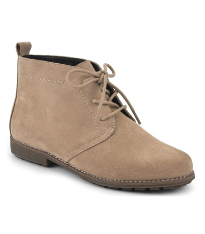 White Mountain Women's Auburn Lace Up Booties In Light Tan