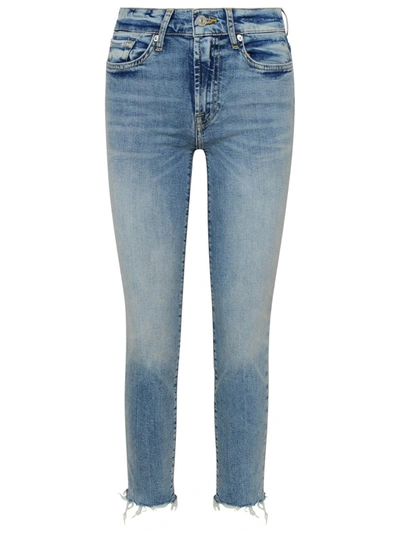 7 For All Mankind Viscose Cotton Jeans In Light Blue