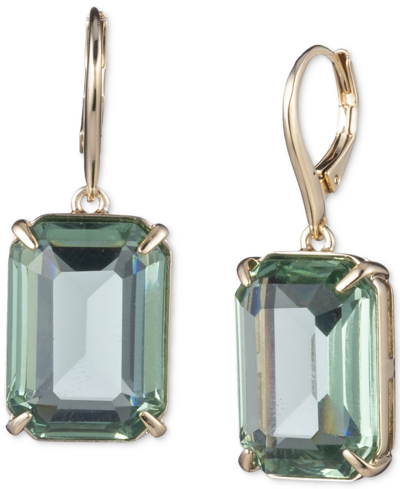 Lauren Ralph Lauren Stone Drop Earrings In Pistachio,gold