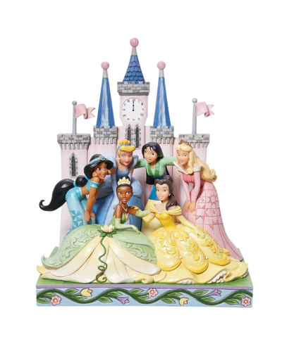 Jim Shore Princess Group In Front Of Castle Figurine In Multi