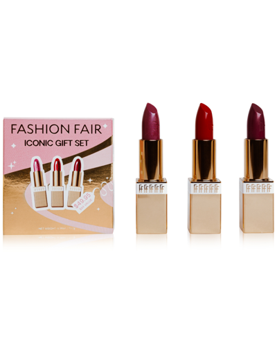Fashion Fair Iconic Gift Set In Chocolate Rasberry,bordeaux,and Radian