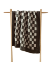 Sunday Citizen Checkerboard Throw, 52" X 75" In Mocha