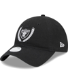 NEW ERA WOMEN'S NEW ERA BLACK LAS VEGAS RAIDERS LEAVES 9TWENTY ADJUSTABLE HAT