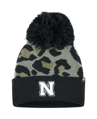 47 Brand Women's ' Hunter Green Nebraska Huskers Bagheera Cuffed Knit Hat With Pom