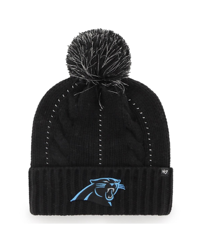 47 Brand Women's ' Black Carolina Panthers Bauble Cuffed Knit Hat With Pom