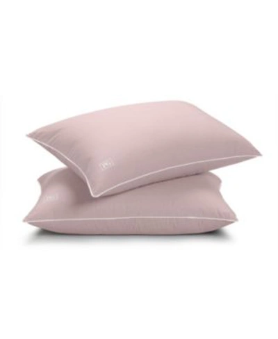 Pillow Gal White Goose Down Pillow And Removable Pillow Protector, Standard/queen In Pink