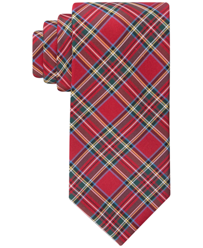 Tommy Hilfiger Men's Royal Stuart Tartan Tie In Red