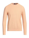 Drumohr Man Sweater Apricot Size 40 Cotton In Orange