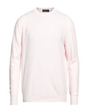 Drumohr Man Sweater Light Pink Size 42 Cotton