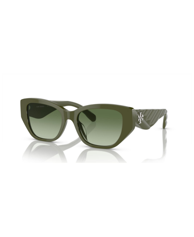 Tory Burch Women's Sunglasses, Gradient Ty7196u In Dark Green