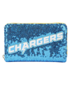 LOUNGEFLY WOMEN'S LOUNGEFLY LOS ANGELES CHARGERS SEQUIN ZIP-AROUND WALLET