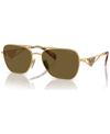 Prada Symbole Round Women's Sunglasses, Pr A50s In Gold