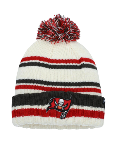 47 Brand Kids' Big Boys And Girls ' Cream Tampa Bay Buccaneers Driftway Cuffed Knit Hat With Pom