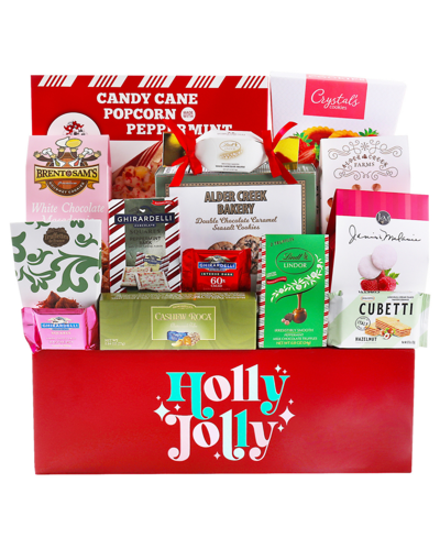 Alder Creek Gift Baskets Holiday Holly Jolly Gift Crate, 13 Piece In No Color