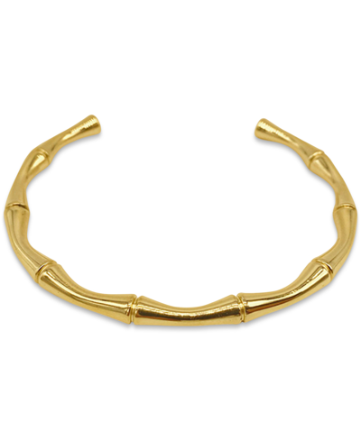 Adornia 14k Gold-plated Bamboo-look Cuff Bracelet