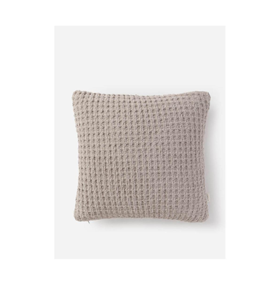 Sunday Citizen Snug Waffle Throw Pillow, 20" X 20" In Taupe