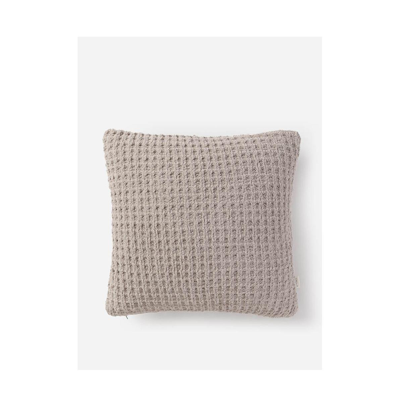 Sunday Citizen Snug Waffle Decorative Pillow, 20" X 20" In Taupe