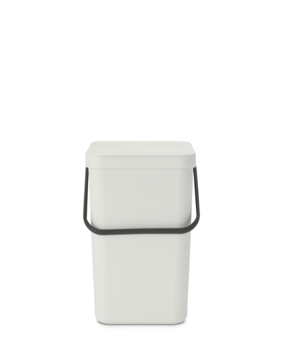 Brabantia Sort Go Plastic Waste Bin, 6.6 Gallon, 25 Liter In Light Gray