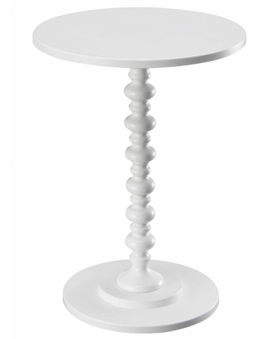 Convenience Concepts 17.75" Medium-density Fiberboard Palm Beach Spindle Table In White