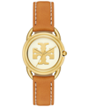 TORY BURCH WOMEN'S THE MILLER BROWN LEATHER STRAP WATCH 32MM